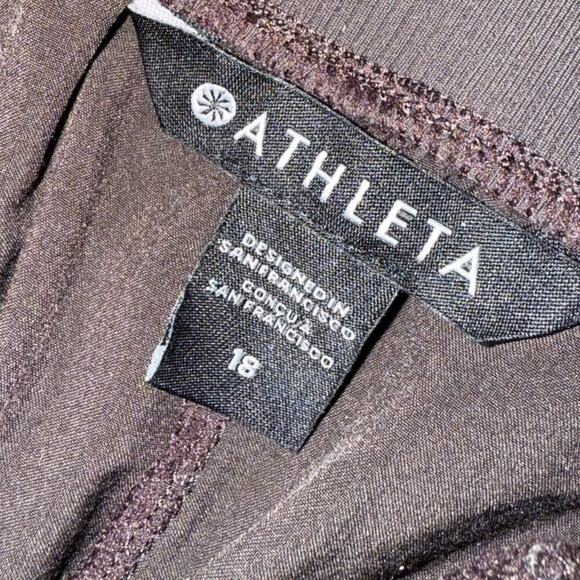 ATHLETA Brown Cropped Jogger Athleisure Workout Pant Women size 18 - Picture 4 of 7